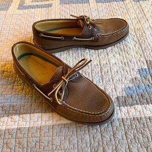 Sperry Dark Brown Leather Boat Shoes
